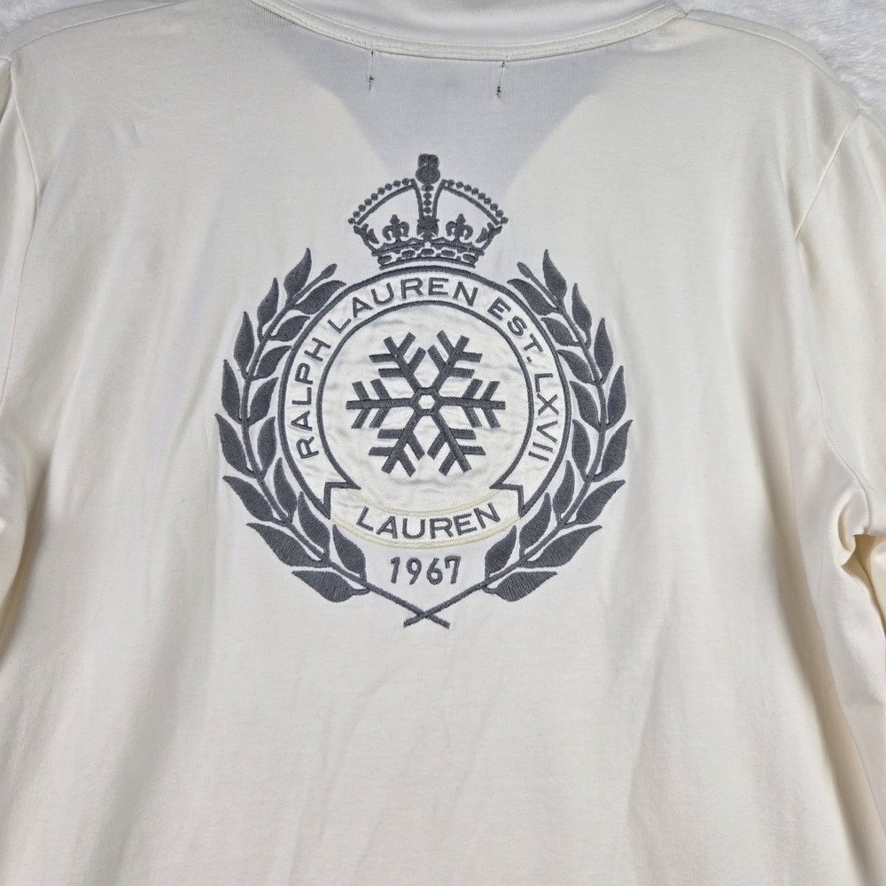 Lauren Active Ralph Lauren Women's Ivory1/4 Zip Sweater Size Medium‎ Logo - Picture 5 of 11